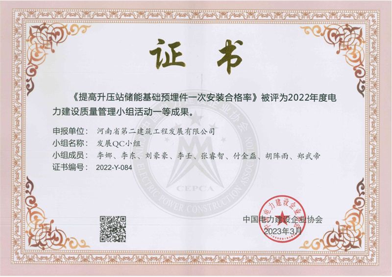 恭喜我公司榮獲2項國家級QC成果